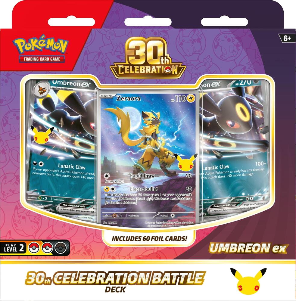 Factory sealed Pokémon TCG 30th Celebration Umbreon ex Battle Deck product packaging