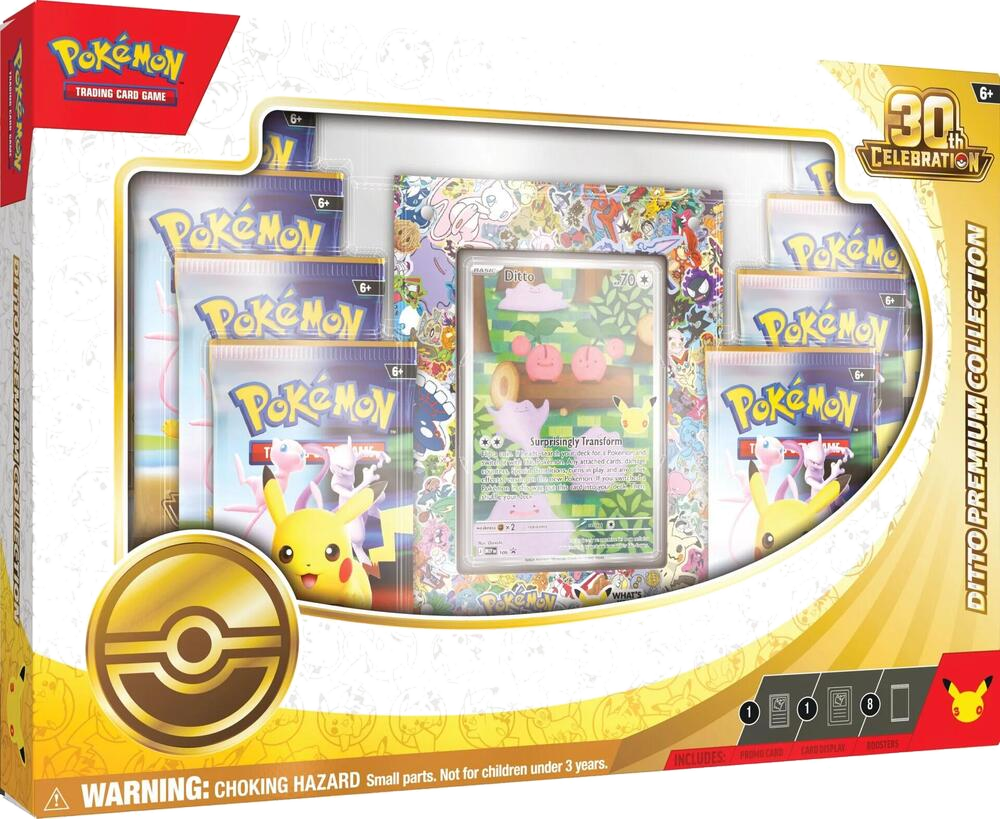 Factory sealed Pokémon TCG 30th Celebration Ditto Premium Collection product packaging