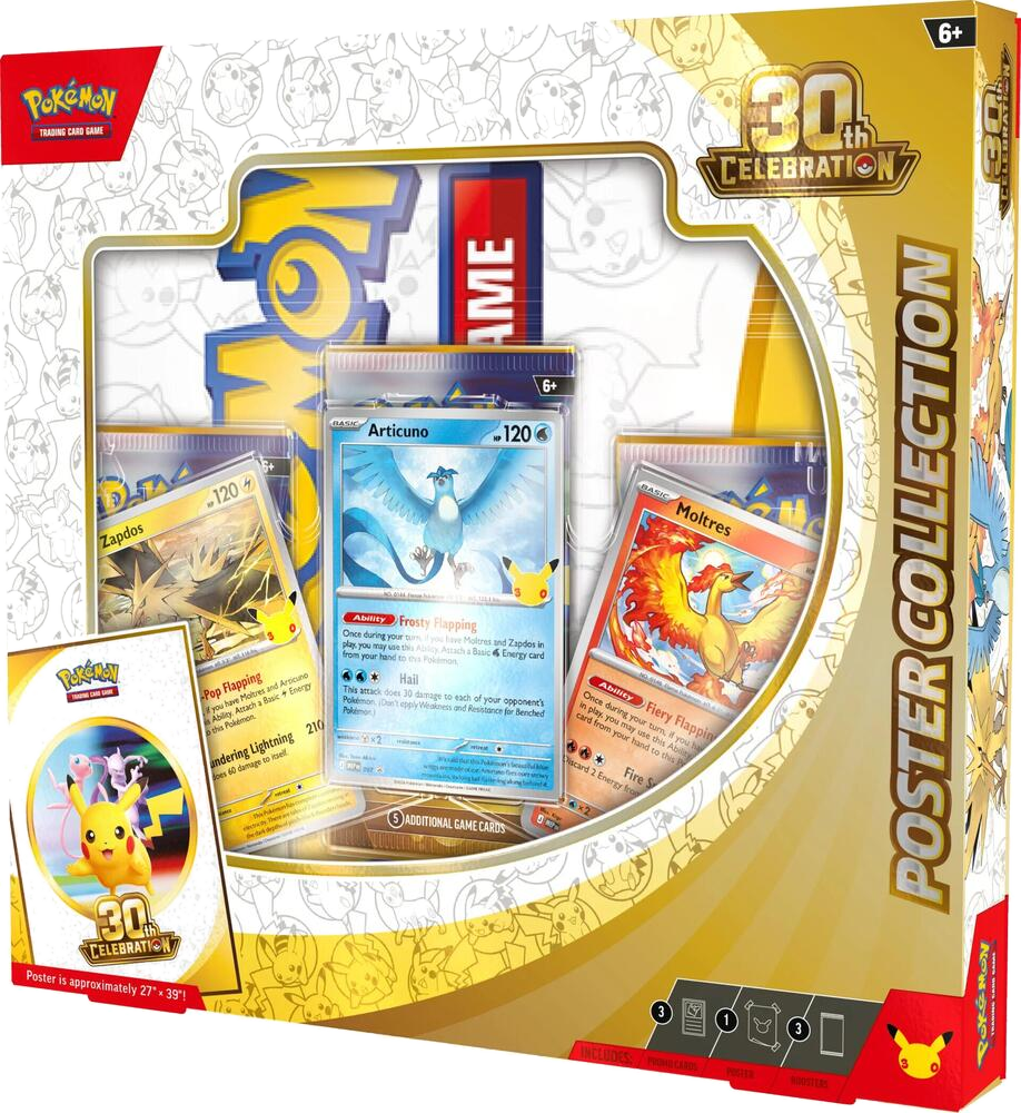 Factory sealed Pokémon TCG 30th Celebration Poster Collection product packaging